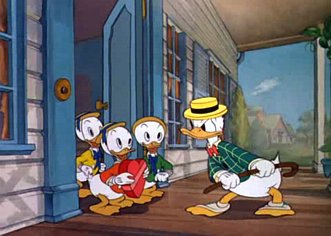 Donald Duck and his nephews (Mr. Duck Steps Out, 1940)